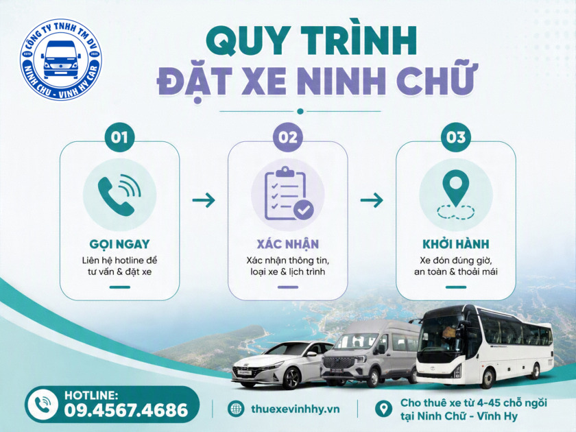 Thuê xe Ninh Chữ Đặt xe Ninh Chữ