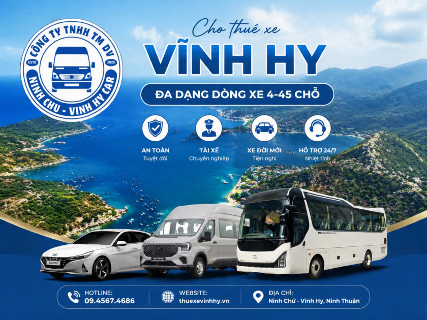 Thuê Xe Vĩnh Hy Đặt xe Vĩnh Hy