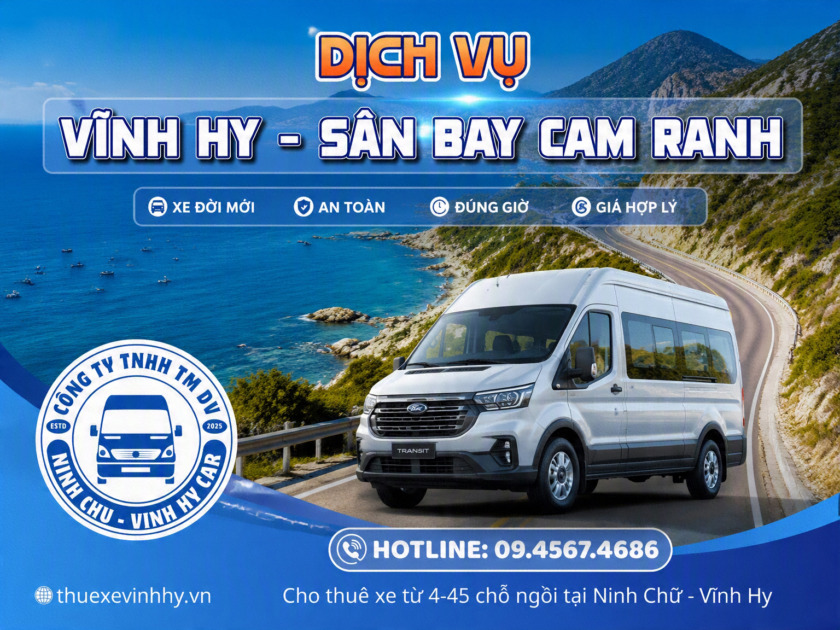 Thuê Xe Vĩnh Hy Xe Vĩnh Hy đi sân bay Cam Ranh